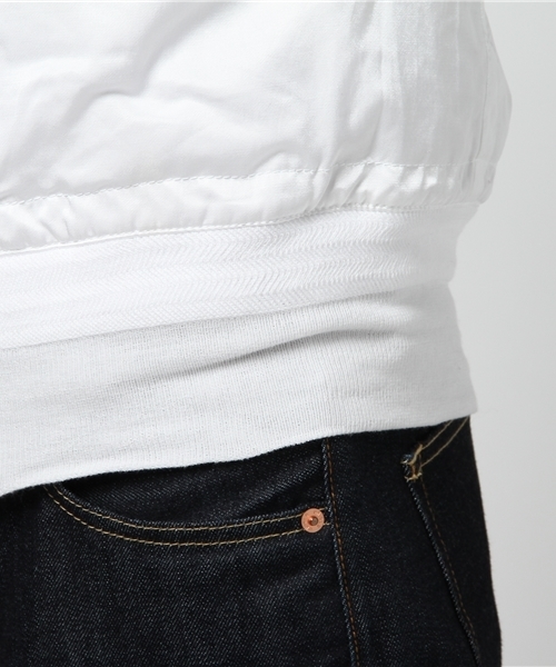 ESTNATION（エストネーション）の「ESTNATION サテンMA-1ブルゾン（MA-1・メンズ・ホワイト/ブラック/オリーブ・LARGE/MEDIUM/SMALL）」の6枚目の写真