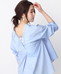 Andemiu | バックレースＵＰスキッパー749653(シャツ/ブラウス)
