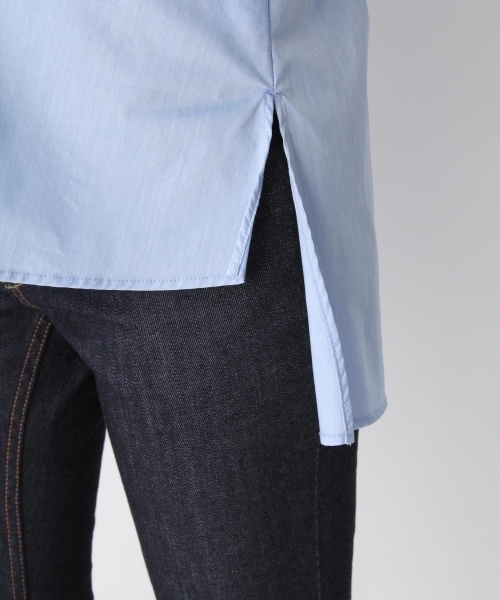 Andemiu（アンデミュウ）の「バックレースＵＰスキッパー749653（シャツ/ブラウス・レディース・キャメル/ホワイト/ライトブルー・FREE）」の9枚目の写真