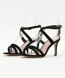 テクスチャードクロスストラップサンダル / TEXTURED CROSS-STRAP SANDALS