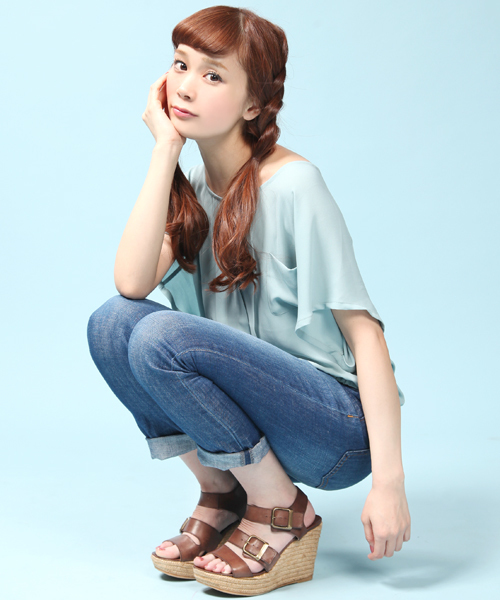 CIAOPANIC（チャオパニック）の「GAIMO×Ciaopanic3ベルトウェッジ（サンダル・レディース・モカ/キャメル/レッド・22.5cm/23.5cm/24.5cm）」の2枚目の写真