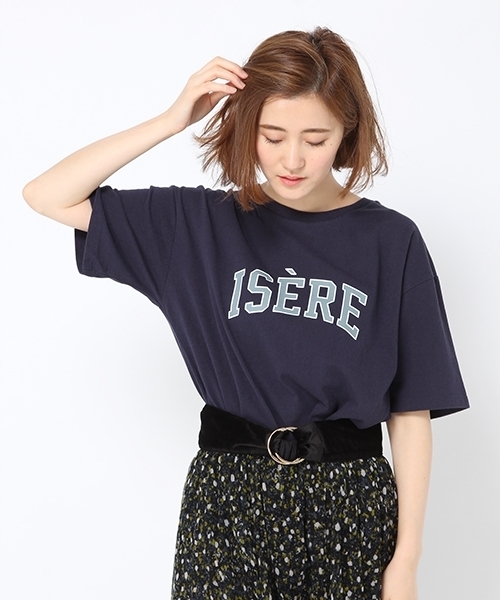 studio CLIP（スタディオクリップ）の「フレンチロゴプリントTシャツ（Tシャツ/カットソー・レディース・ネイビー/スモーク/ブラウン系その他/オフホワイト・MEDIUM/LARGE）」の4枚目の写真