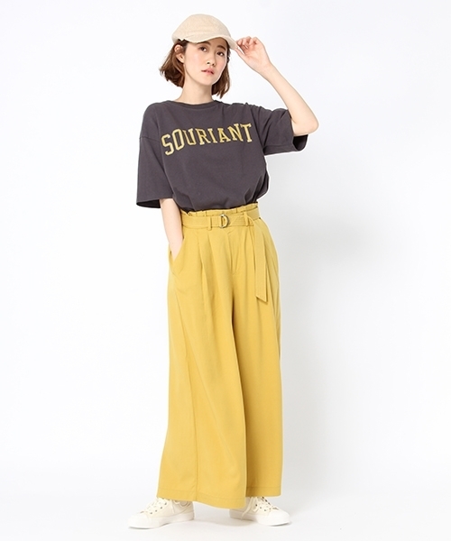 studio CLIP（スタディオクリップ）の「フレンチロゴプリントTシャツ（Tシャツ/カットソー・レディース・ネイビー/スモーク/ブラウン系その他/オフホワイト・MEDIUM/LARGE）」の6枚目の写真