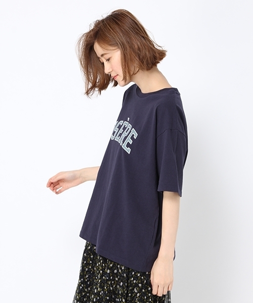 studio CLIP（スタディオクリップ）の「フレンチロゴプリントTシャツ（Tシャツ/カットソー・レディース・ネイビー/スモーク/ブラウン系その他/オフホワイト・MEDIUM/LARGE）」の16枚目の写真