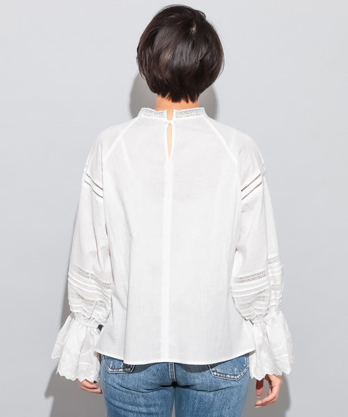 CIAOPANIC（チャオパニック）の「キャンディースリーブブラウス（シャツ/ブラウス・レディース・ブラック/アイボリー・FREE）」の8枚目の写真