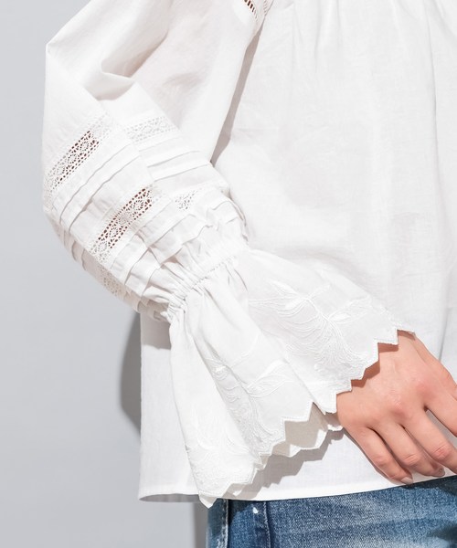 CIAOPANIC（チャオパニック）の「キャンディースリーブブラウス（シャツ/ブラウス・レディース・ブラック/アイボリー・FREE）」の10枚目の写真