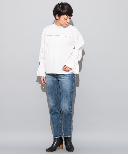 CIAOPANIC（チャオパニック）の「キャンディースリーブブラウス（シャツ/ブラウス・レディース・ブラック/アイボリー・FREE）」の14枚目の写真