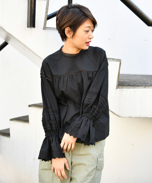 CIAOPANIC（チャオパニック）の「キャンディースリーブブラウス（シャツ/ブラウス・レディース・ブラック/アイボリー・FREE）」の20枚目の写真