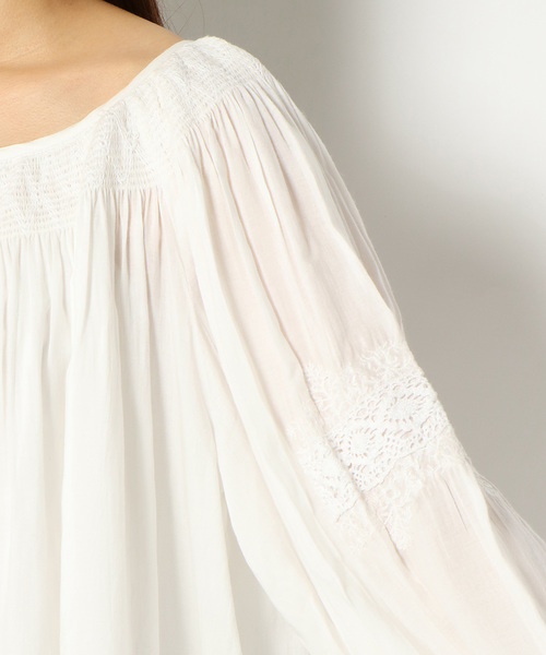 LBC（エルビーシー）の「エアリーシャーリングブラウス（シャツ/ブラウス・レディース・ホワイト/ブラック・MEDIUM/LARGE）」の7枚目の写真