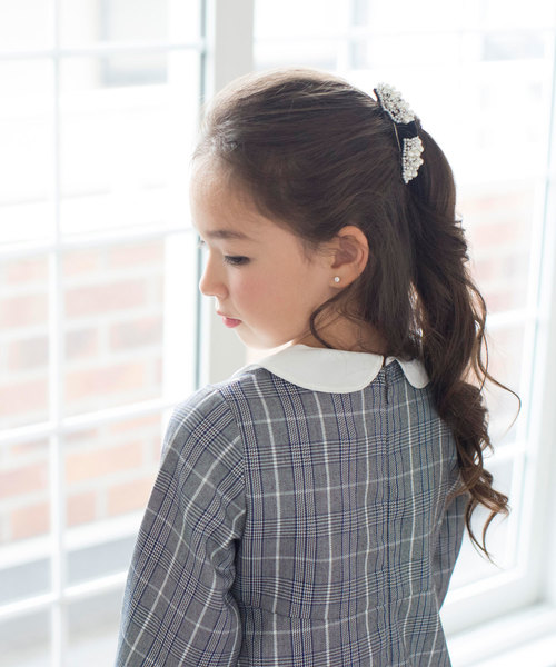 Catherine Cottage（キャサリンコテージ）の「Aラインチェックワンピース（ワンピース・キッズ・グレー/ネイビー・110/120/130/140）」の7枚目の写真