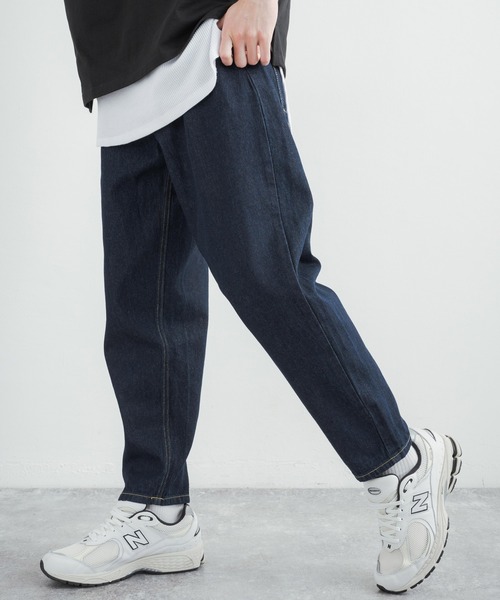 Rocky Monroe（ロッキーモンロー）の「ワイドデニムバルーンスケーターパンツ 10オンス（デニムパンツ・メンズ・ワンウォッシュ/ブルー/インディゴブルー/ブラック/ブルー系その他2/ブルー系その他3/ブラック系その他2/ブラック系その他3/ブルー系その他/ブラック系その他/キナリ/ブルー系その他4/ホワイト系その他/ブルー系その他6/ブルー系その他5/ブルー系その他7/ブルー系1/ブルー系/ダークグリーン/ブラック系1/ブラック系/ダークグリーン系・L/M/S/SMALL/MEDIUM/LARGE）」の14枚目の写真