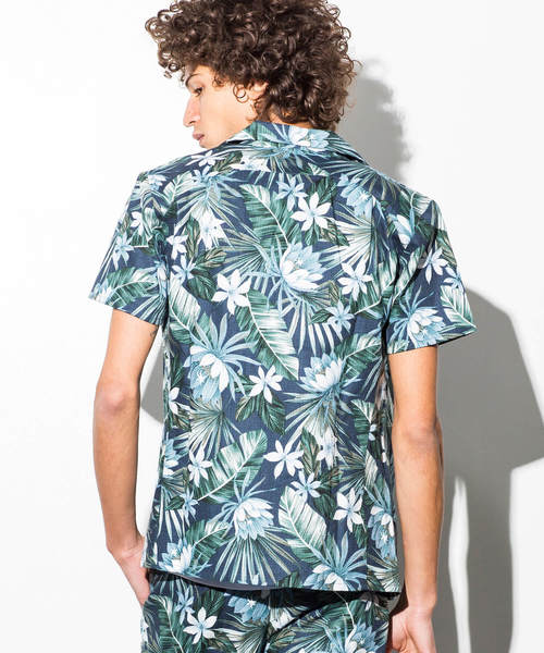 1PIU1UGUALE3  RELAX （ウノピゥウノウグァーレトレ リラックス）の「1PIU1UGUALE3 RELAX(ウノピゥウノウグァーレトレ)プリぺラアロハシャツ（シャツ/ブラウス・メンズ・ネイビー/ブルー/ホワイト・MEDIUM/X-LARGE/SMALL/LARGE）」の10枚目の写真