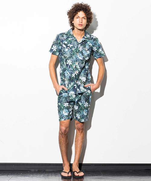 1PIU1UGUALE3  RELAX （ウノピゥウノウグァーレトレ リラックス）の「1PIU1UGUALE3 RELAX(ウノピゥウノウグァーレトレ)プリぺラアロハシャツ（シャツ/ブラウス・メンズ・ネイビー/ブルー/ホワイト・MEDIUM/X-LARGE/SMALL/LARGE）」の11枚目の写真