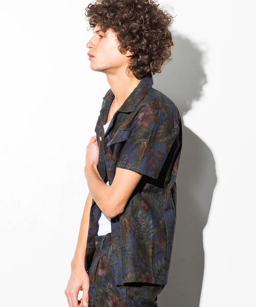 1PIU1UGUALE3  RELAX （ウノピゥウノウグァーレトレ リラックス）の「1PIU1UGUALE3 RELAX(ウノピゥウノウグァーレトレ)プリぺラアロハシャツ（シャツ/ブラウス・メンズ・ネイビー/ブルー/ホワイト・MEDIUM/X-LARGE/SMALL/LARGE）」の13枚目の写真