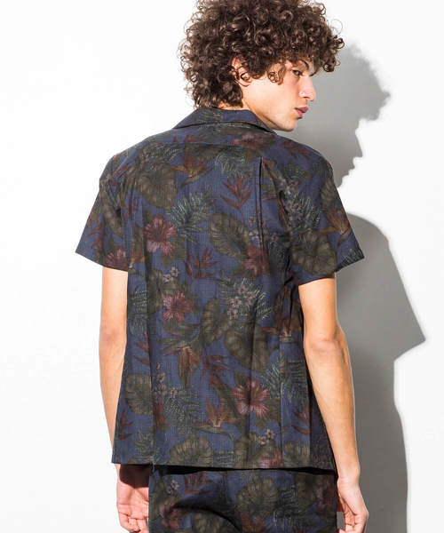 1PIU1UGUALE3  RELAX （ウノピゥウノウグァーレトレ リラックス）の「1PIU1UGUALE3 RELAX(ウノピゥウノウグァーレトレ)プリぺラアロハシャツ（シャツ/ブラウス・メンズ・ネイビー/ブルー/ホワイト・MEDIUM/X-LARGE/SMALL/LARGE）」の14枚目の写真