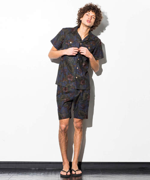 1PIU1UGUALE3  RELAX （ウノピゥウノウグァーレトレ リラックス）の「1PIU1UGUALE3 RELAX(ウノピゥウノウグァーレトレ)プリぺラアロハシャツ（シャツ/ブラウス・メンズ・ネイビー/ブルー/ホワイト・MEDIUM/X-LARGE/SMALL/LARGE）」の15枚目の写真