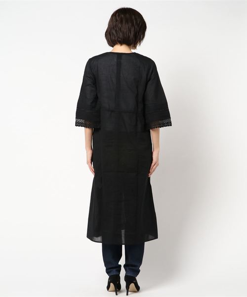 LOWRYS FARM(ローリーズファーム)の「Aレースマエアキワンピース 785970 (ワンピース・レディース・オフホワイト/ブラック・LARGE/MEDIUM)」の4枚目の写真