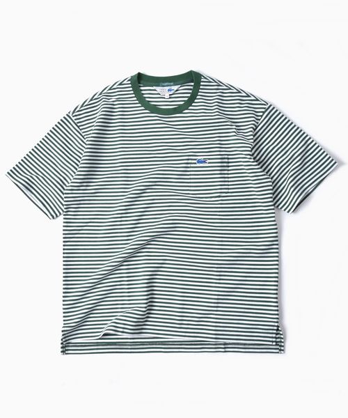 LACOSTE（ラコステ）の「LACOSTE: 別注 ドロップテイル ビッグ ポケット Tシャツ（Tシャツ/カットソー・メンズ・ホワイト/チャコールグレー/ダークネイビー/ネイビー/グリーン/ブルー・LARGE/MEDIUM/SMALL/X-LARGE/X-SMALL）」の7枚目の写真