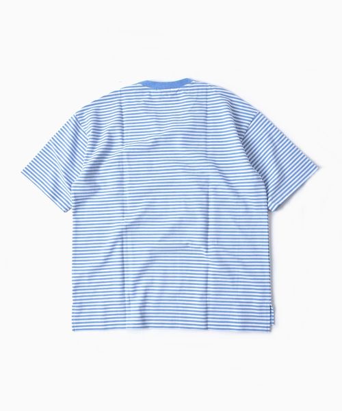 LACOSTE（ラコステ）の「LACOSTE: 別注 ドロップテイル ビッグ ポケット Tシャツ（Tシャツ/カットソー・メンズ・ホワイト/チャコールグレー/ダークネイビー/ネイビー/グリーン/ブルー・LARGE/MEDIUM/SMALL/X-LARGE/X-SMALL）」の9枚目の写真