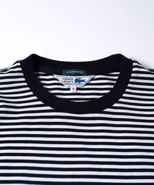 LACOSTE（ラコステ）の「LACOSTE: 別注 ドロップテイル ビッグ ポケット Tシャツ（Tシャツ/カットソー・メンズ・ホワイト/チャコールグレー/ダークネイビー/ネイビー/グリーン/ブルー・LARGE/MEDIUM/SMALL/X-LARGE/X-SMALL）」の10枚目の写真