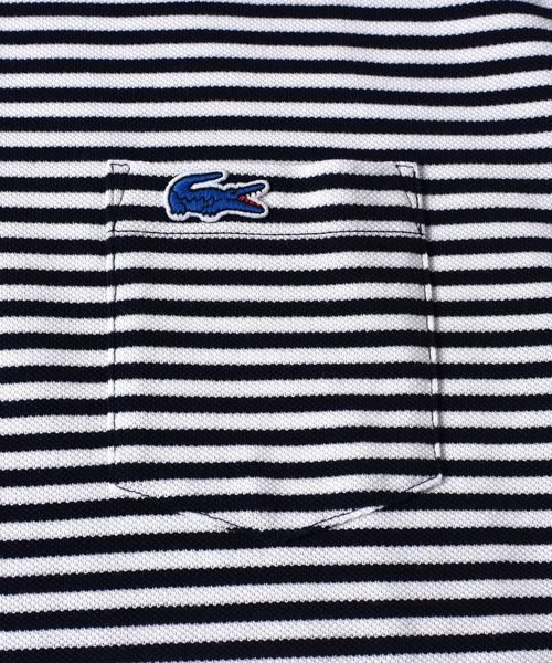 LACOSTE（ラコステ）の「LACOSTE: 別注 ドロップテイル ビッグ ポケット Tシャツ（Tシャツ/カットソー・メンズ・ホワイト/チャコールグレー/ダークネイビー/ネイビー/グリーン/ブルー・LARGE/MEDIUM/SMALL/X-LARGE/X-SMALL）」の11枚目の写真