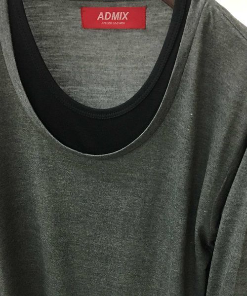 ADMIX/ATELIER SAB MEN（アドミックスアトリエサブメン）の「ソフト天竺フェイクレイヤードUネックTシャツ（Tシャツ/カットソー・メンズ・アッシュグレー/ネイビー/ピンク/ホワイト/ブラック/チャコールグレー/ブラック系その他/グレー系その他・48/50）」の22枚目の写真
