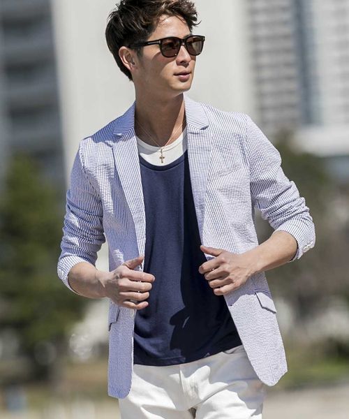 ADMIX/ATELIER SAB MEN（アドミックスアトリエサブメン）の「ソフト天竺フェイクレイヤードUネックTシャツ（Tシャツ/カットソー・メンズ・アッシュグレー/ネイビー/ピンク/ホワイト/ブラック/チャコールグレー/ブラック系その他/グレー系その他・48/50）」の15枚目の写真