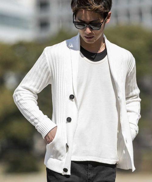 ADMIX/ATELIER SAB MEN（アドミックスアトリエサブメン）の「ソフト天竺フェイクレイヤードUネックTシャツ（Tシャツ/カットソー・メンズ・アッシュグレー/ネイビー/ピンク/ホワイト/ブラック/チャコールグレー/ブラック系その他/グレー系その他・48/50）」の14枚目の写真