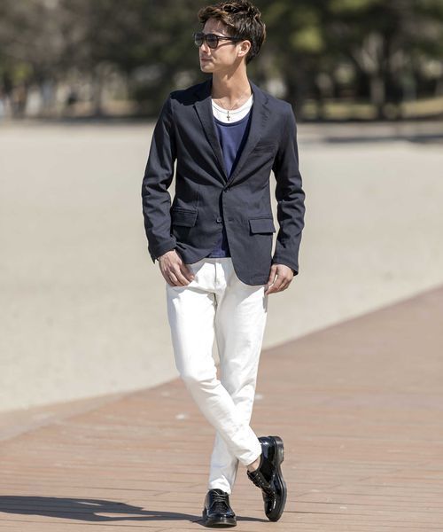 ADMIX/ATELIER SAB MEN（アドミックスアトリエサブメン）の「ソフト天竺フェイクレイヤードUネックTシャツ（Tシャツ/カットソー・メンズ・アッシュグレー/ネイビー/ピンク/ホワイト/ブラック/チャコールグレー/ブラック系その他/グレー系その他・48/50）」の9枚目の写真