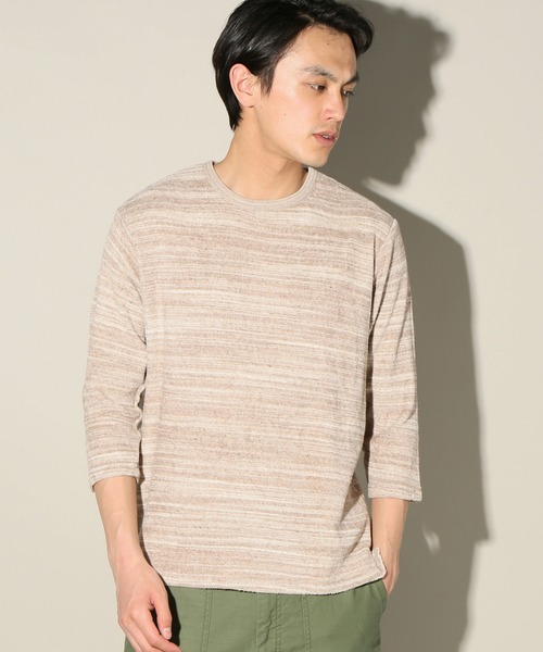 JOURNAL STANDARD relume(ジャーナルスタンダード レリューム)の「杢パイル 7S Tシャツ# (Tシャツ/カットソー・メンズ・グレー/ブラウン系その他/ネイビー・LARGE/MEDIUM)」の13枚目の写真