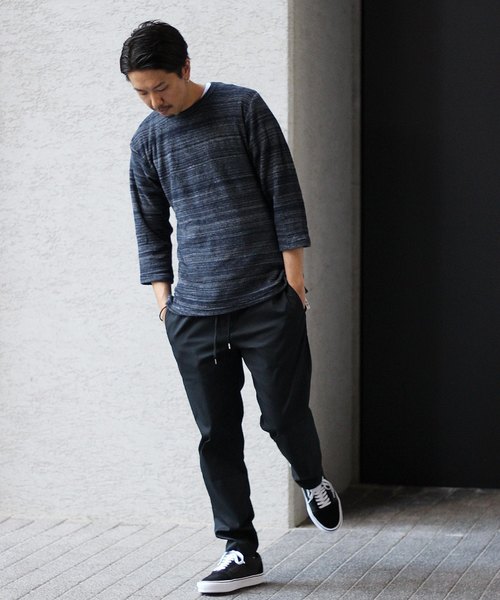 JOURNAL STANDARD relume(ジャーナルスタンダード レリューム)の「杢パイル 7S Tシャツ# (Tシャツ/カットソー・メンズ・グレー/ブラウン系その他/ネイビー・LARGE/MEDIUM)」の18枚目の写真