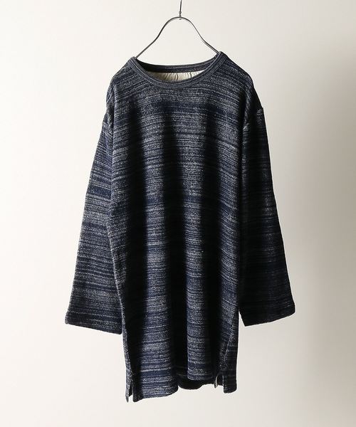 JOURNAL STANDARD relume(ジャーナルスタンダード レリューム)の「杢パイル 7S Tシャツ# (Tシャツ/カットソー・メンズ・グレー/ブラウン系その他/ネイビー・LARGE/MEDIUM)」の21枚目の写真