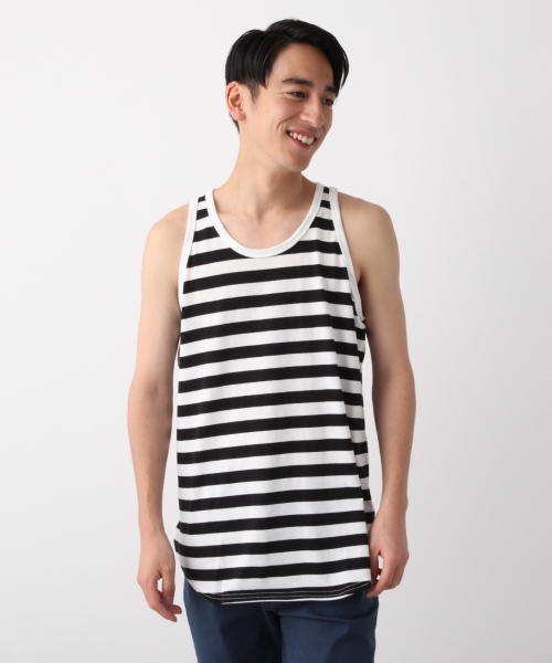 RAGEBLUE（レイジブルー）の「20天竺ロングタンク/790620（タンクトップ・メンズ・ホワイト/ネイビー/その他/グレー・SMALL/MEDIUM/LARGE）」の4枚目の写真