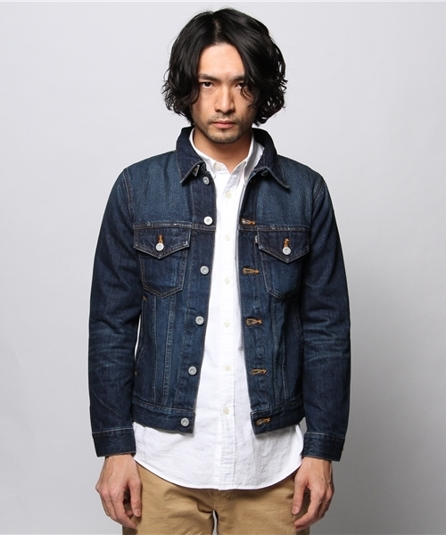 JOURNAL STANDARD(ジャーナルスタンダード)の「【2013 SPRING CATALOGUE 掲載アイテム】デニムトラッカージャケット(デニムジャケット・メンズ・ネイビー/ダークブルー・LARGE/MEDIUM)」の3枚目の写真