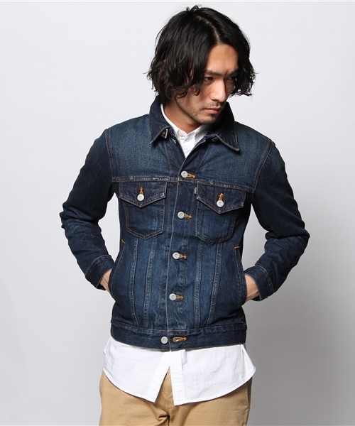 JOURNAL STANDARD(ジャーナルスタンダード)の「【2013 SPRING CATALOGUE 掲載アイテム】デニムトラッカージャケット(デニムジャケット・メンズ・ネイビー/ダークブルー・LARGE/MEDIUM)」の6枚目の写真