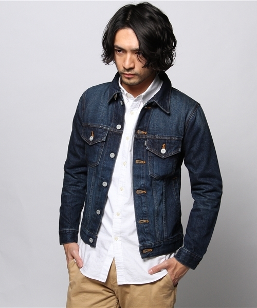 JOURNAL STANDARD(ジャーナルスタンダード)の「【2013 SPRING CATALOGUE 掲載アイテム】デニムトラッカージャケット(デニムジャケット・メンズ・ネイビー/ダークブルー・LARGE/MEDIUM)」の12枚目の写真