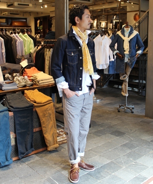 JOURNAL STANDARD(ジャーナルスタンダード)の「【2013 SPRING CATALOGUE 掲載アイテム】デニムトラッカージャケット(デニムジャケット・メンズ・ネイビー/ダークブルー・LARGE/MEDIUM)」の13枚目の写真