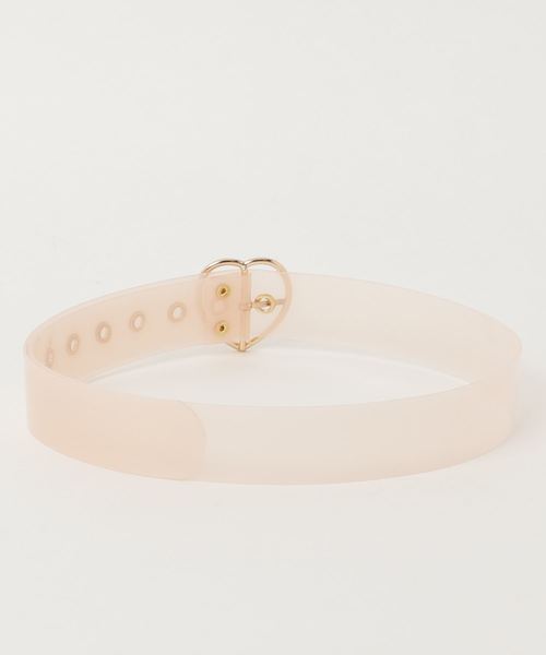 WEGO(ウィゴー)の「WEGO/ハートバックルクリアベルト(ベルト・レディース・ホワイト系その他/ライトピンク/ブラック/レッド・FREE)」の5枚目の写真