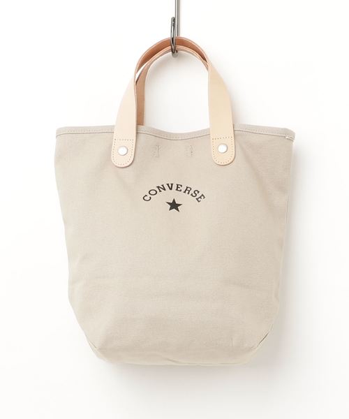 CONVERSE(コンバース)の「【CONVERSE】CV_CANVAS LEATHER TOTE BAG(トートバッグ・レディース・ブラック/ベージュ/オフホワイト/ネイビー/グレー・FREE)」の4枚目の写真