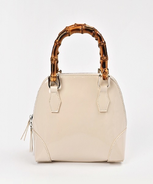 LE VERNIS（ル・ベルニ）の「エナメルブガッティ（ハンドバッグ・レディース・ホワイト/ブラック/チョコ・FREE）」の2枚目の写真