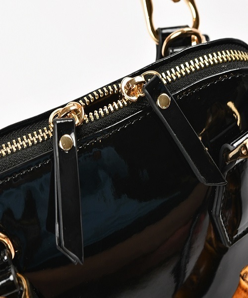 LE VERNIS（ル・ベルニ）の「エナメルブガッティ（ハンドバッグ・レディース・ホワイト/ブラック/チョコ・FREE）」の4枚目の写真