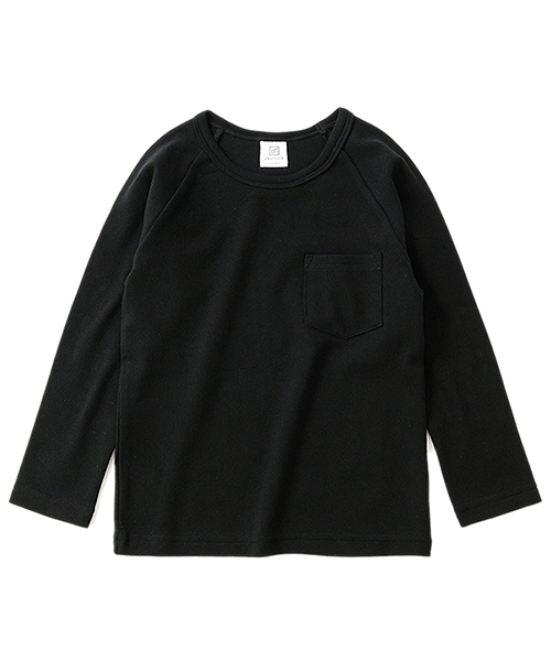 devirock（デビロック）の「ポケット付厚手もっちり長袖Tシャツ（Tシャツ/カットソー・キッズ・ブラック/ネイビー/オフホワイト/カーキ/ラベンダー/ヘザーチャコール/スモークピンク・100cm/120cm/130cm/140cm/150cm/160cm/110cm）」の18枚目の写真