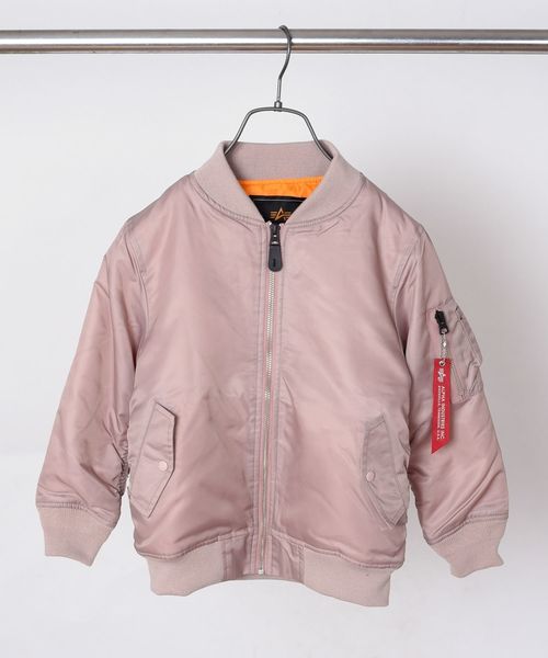 SHIPS(シップス)の「ALPHA:KIDS MA-1 2018FW(100~160cm)(MA-1・キッズ・グレー/オリーブ/ブルー/ライトピンク・100/110/120/130/140/150/160)」の4枚目の写真
