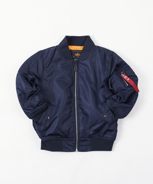 SHIPS(シップス)の「ALPHA:KIDS MA-1 2018FW(100~160cm)(MA-1・キッズ・グレー/オリーブ/ブルー/ライトピンク・100/110/120/130/140/150/160)」の3枚目の写真