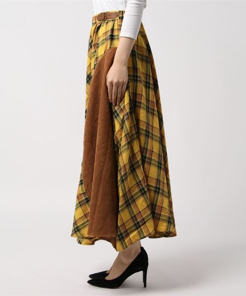 チャイハネ（チャイハネ）の「【チャイハネ】チェック柄変形マキシ丈スカート（スカート・レディース・ブルー/レッド/イエロー・FREE）」の19枚目の写真