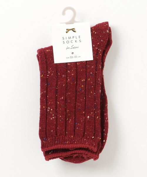 しまむら シマムラ の カラー ウールネップソックス ソックス 靴下 Wear