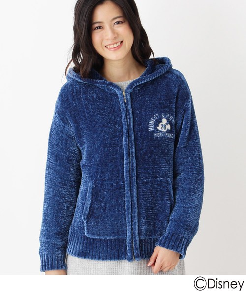 Disney(ディズニー)の「モコモコフード付きカーデ(ミッキーマウス)(カーディガン/ボレロ・レディース・ライトブルー/ライトベージュ・02/03)」の5枚目の写真