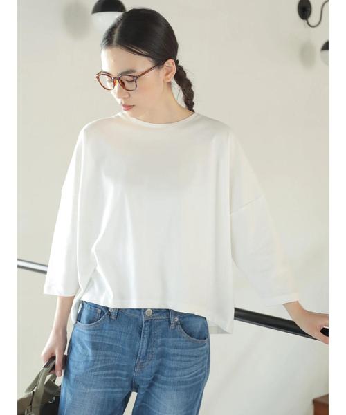 AMERICAN HOLIC(アメリカンホリック)の「スムース7分袖BIGTシャツ*(Tシャツ/カットソー・レディース・ブラック/オフホワイト/グリーン/その他7・FREE)」の15枚目の写真