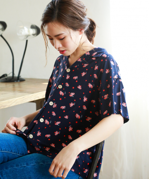 BAYFLOW(ベイフロー)の「アソートガラカイキンシャツ(シャツ/ブラウス・レディース・パープル/ネイビー/ピンク/イエロー・SMALL/MEDIUM)」の2枚目の写真