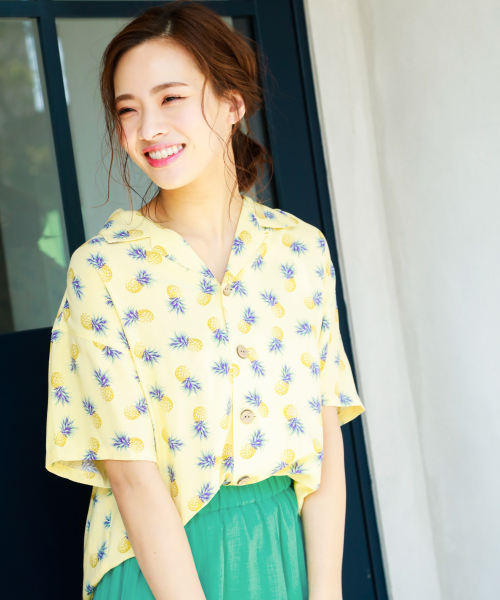 BAYFLOW(ベイフロー)の「アソートガラカイキンシャツ(シャツ/ブラウス・レディース・パープル/ネイビー/ピンク/イエロー・SMALL/MEDIUM)」の3枚目の写真